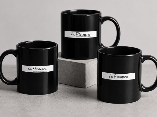Pack de tres tazas negras de La Piconera