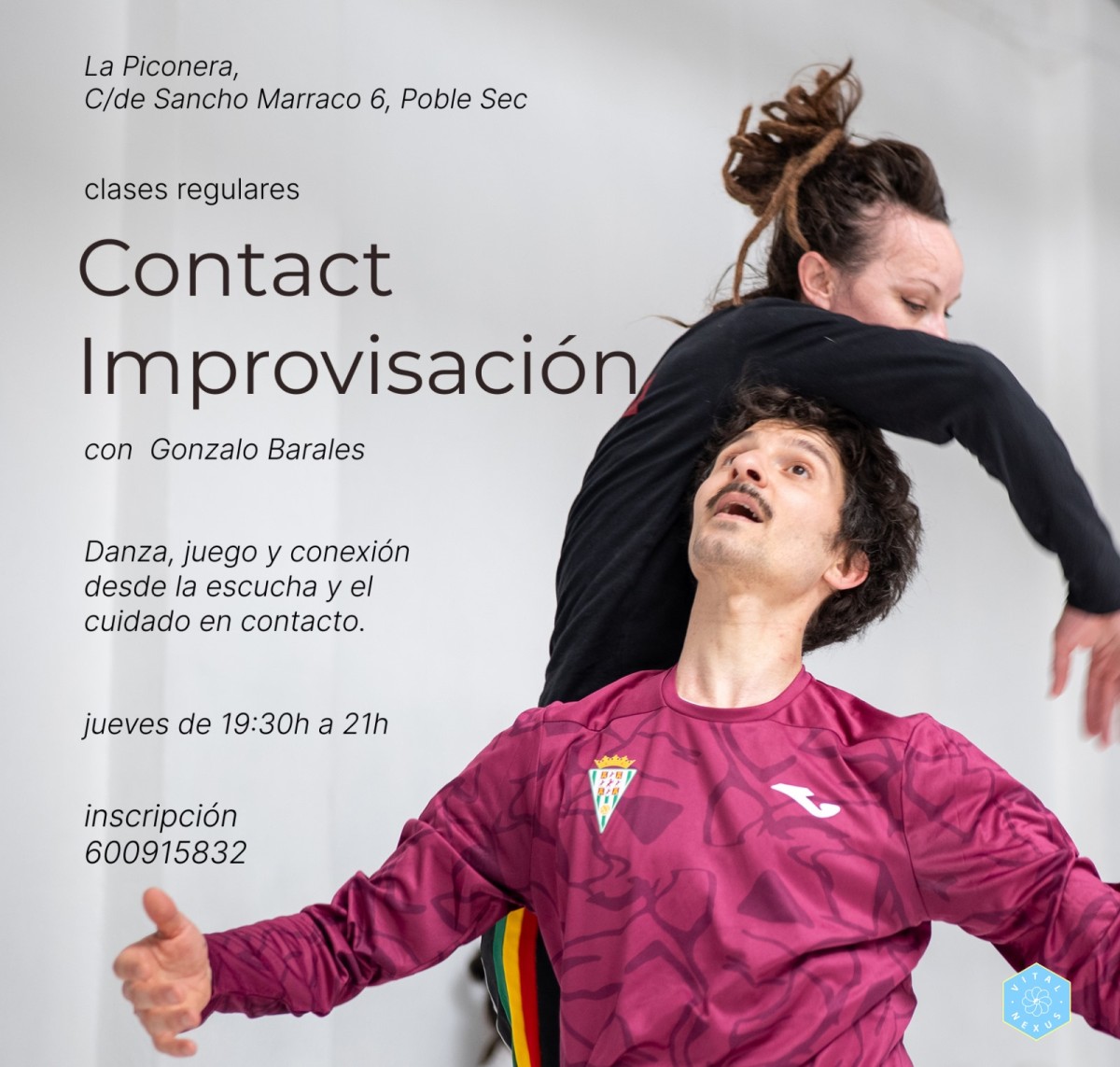 Gonzalo Barales, taller de Contact Improvisación